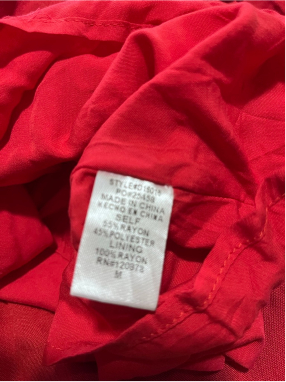 EUC Women's entro Red Tiered Ruffle Sleeve Maxi Dress M - Picture 7 of 7